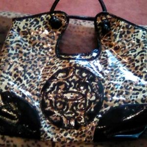 LARGE LEOPARD TOTE
